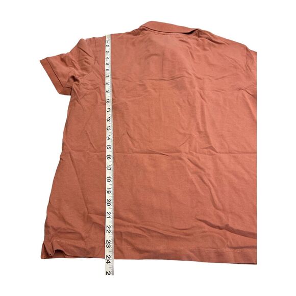 Express Polo Shirt Men's Large Coral 100% Cotton Short Sleeve Golf Performance - Picture 6 of 8